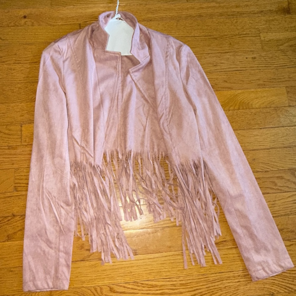 Fringe Suede Pink Jacket